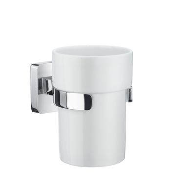 Smedbo Ice Holder with Porcelain Tumbler - Polished Chrome