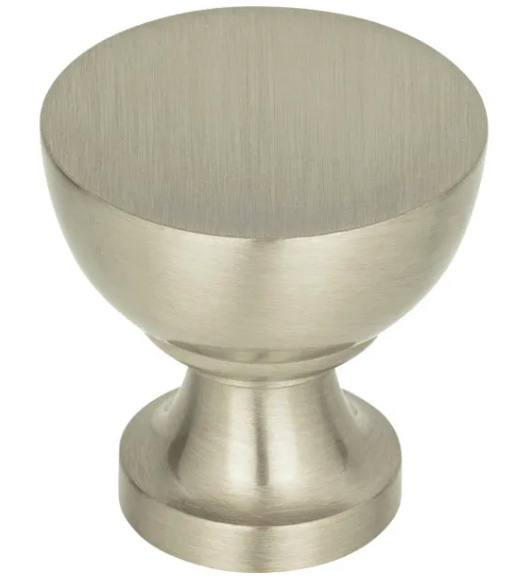 Atlas Homewares Shelley Round Knob 1 1/4 Inch Brushed Nickel