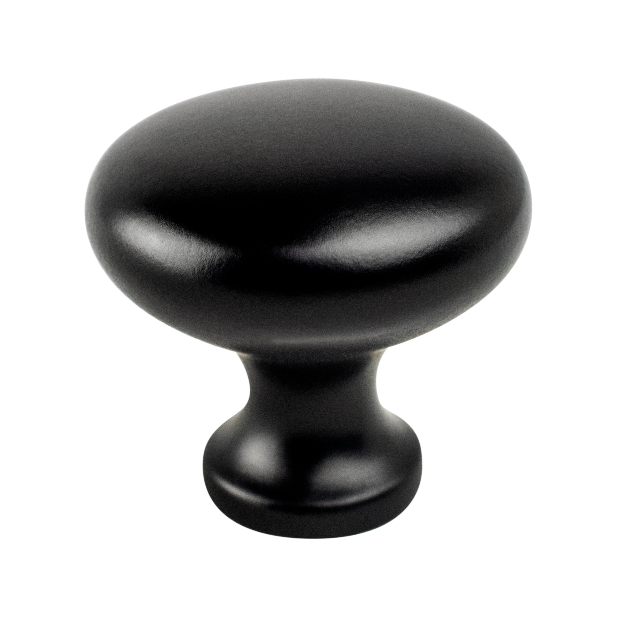 Berenson Traditional Advantage Four Matte Black Mushroom Knob