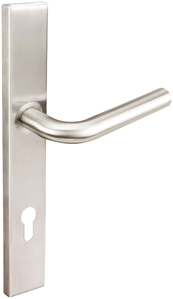 Inox Configuration 5 MU 10 9/16 Inch x 1 21/32 Inch Oval Multi Point Lock Trim Only