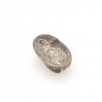 Schaub Cantata 1 1/8 inch Oval Knob in Monticello Silver