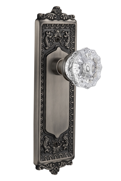 Nostalgic Warehouse Egg and Dart Plate with Crystal Knob
