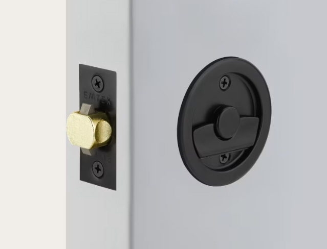 Emtek Round Tubular Pocket Door Hardware