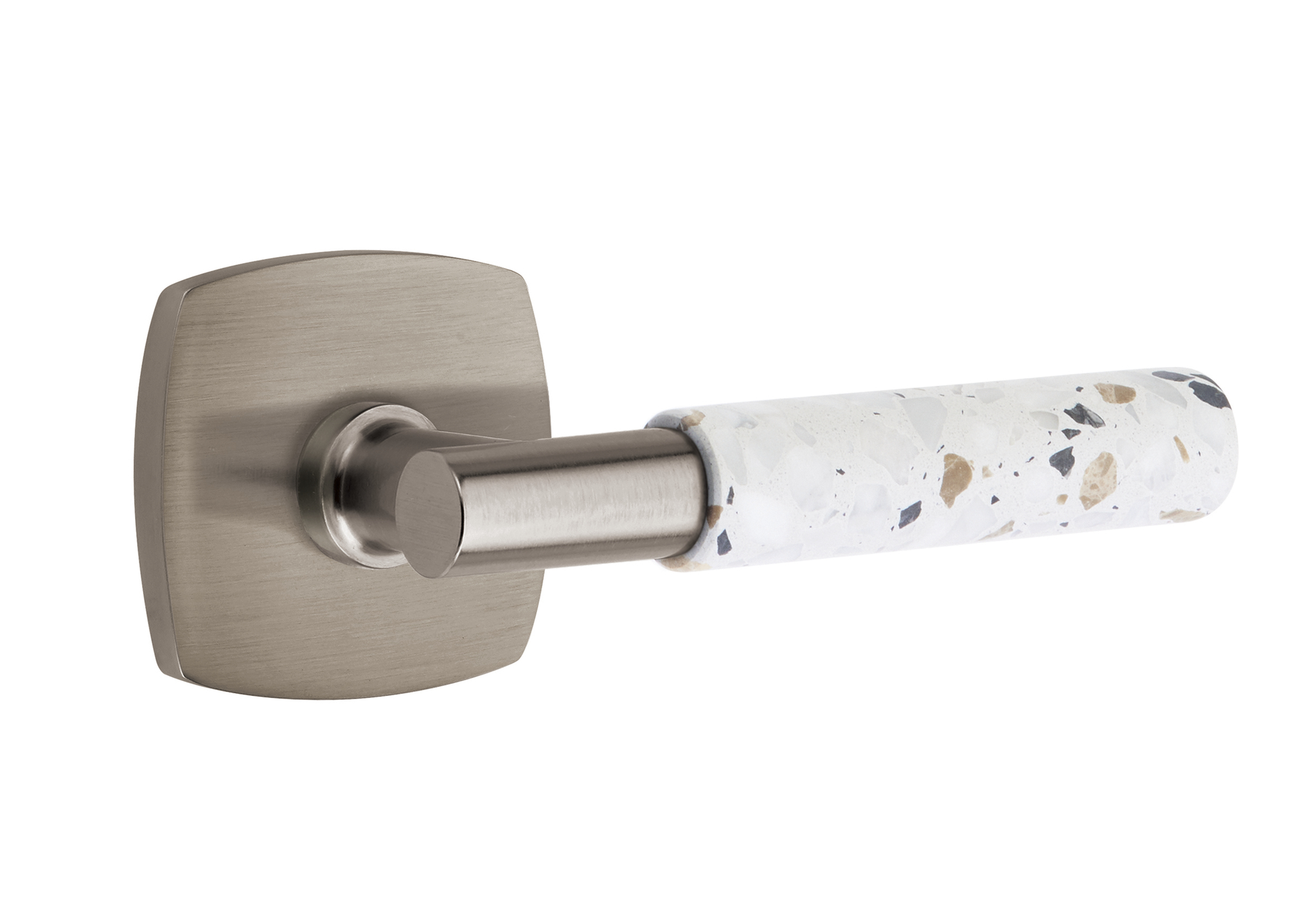 Emtek Terrazzo T-Bar Style Door Lever with Urban Modern Rosette