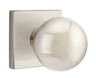 Emtek Orb Modern Door Knob with Square Rosette