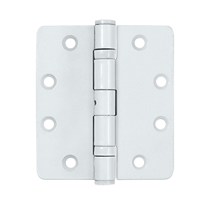 Deltana 4 1/2 x 4 Inch Steel 1/4 Inch Radius Corner 2 Ball Bearing NRP Hinge - Pair