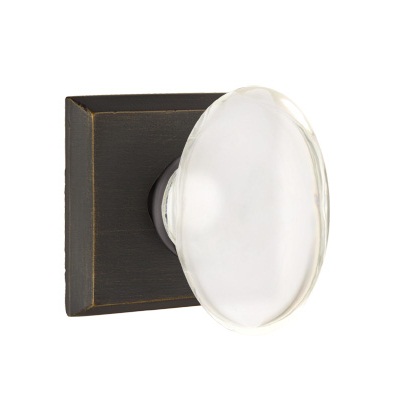 Emtek Sandcast Hampton Door Knob with Style 6 Rosette