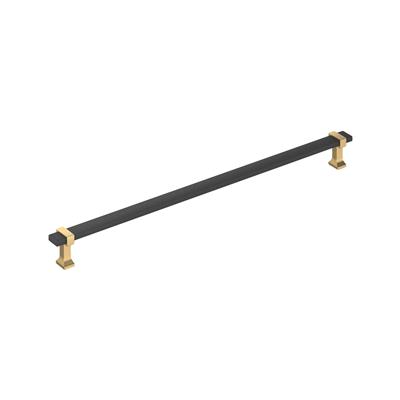 Amerock Overton 18 Inch cc Appliance Pull Brushed Matte Black/Champagne Bronze