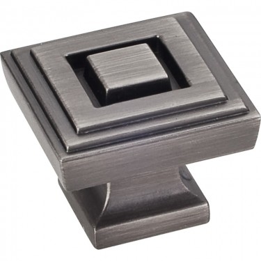 Hardware Resources Delmar 1-1/4 Inch Cabinet Knob - Brushed Pewter