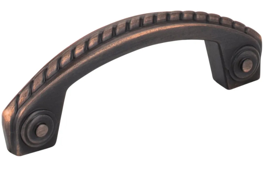 Hardware Resources 3" CC Brushed Oil Rubbed Bronze Rope Rhodes Cabinet Pull