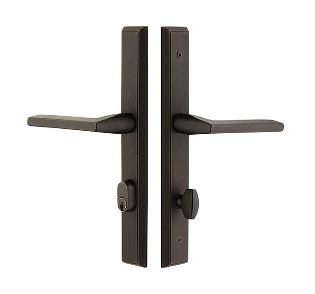 Emtek 11 Inch Sandcast Rectangular KEYED Sideplate Lock for NON STANDARD Bore Hole