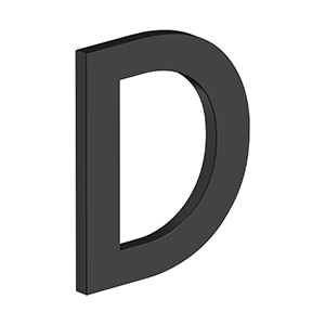 4 Inch Letter D, B Series With Risers, Stainless Steel