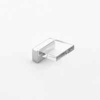 Schaub Positano 16 mm CC Clear Square Cabinet Pull in Polished Chrome