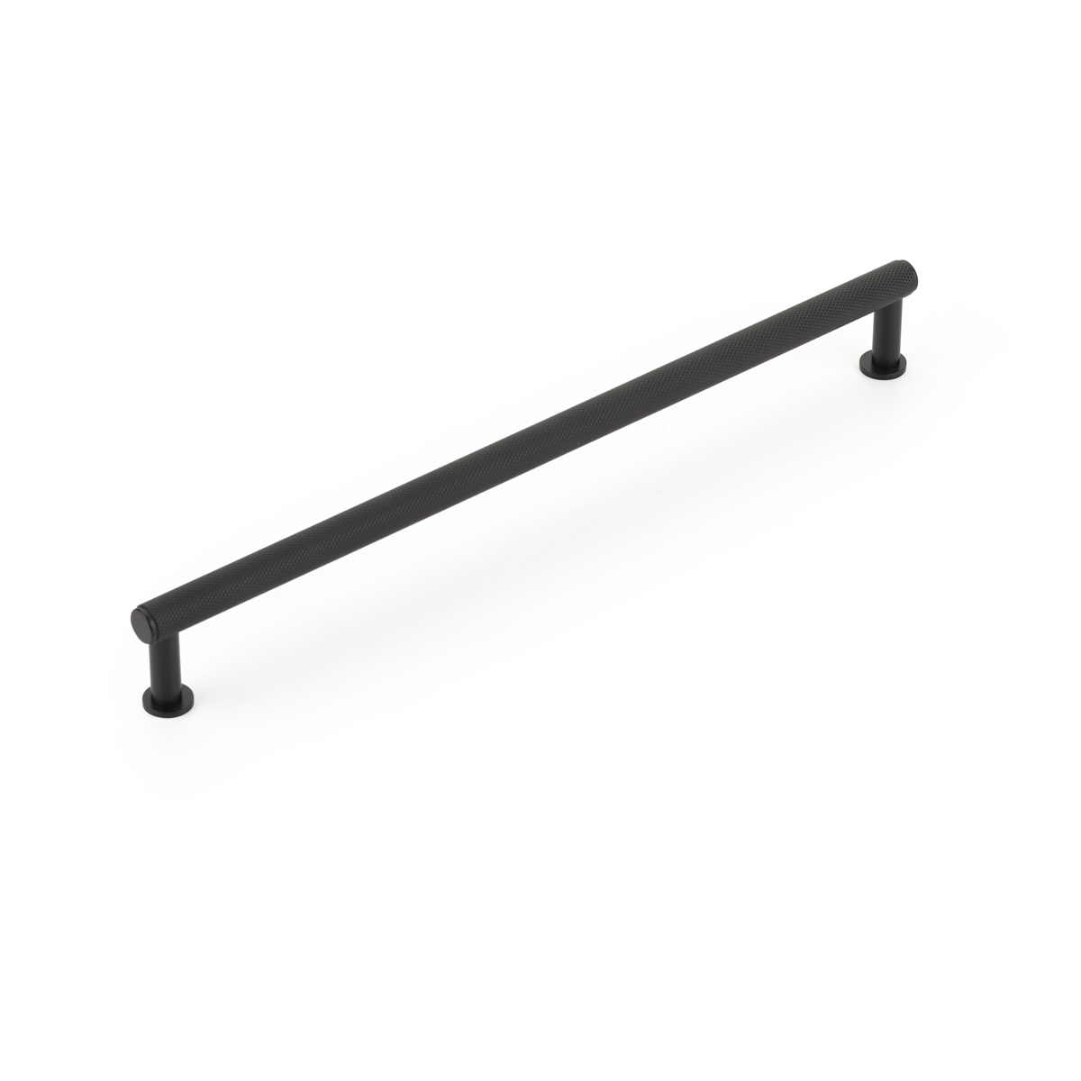 Schaub Pub House, 10 Inch cc, Knurled Matte Black Pull