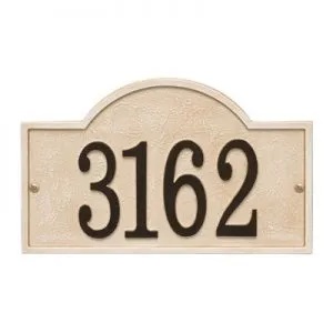 Whitehall Personalized Stonework Plaque - Arch - 1 Line - Sandstone