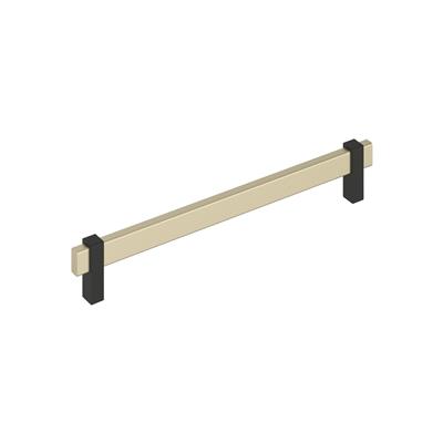 Amerock Mulino 8-13/16 Inch cc Cabinet Pull Golden Champagne/Matte Black