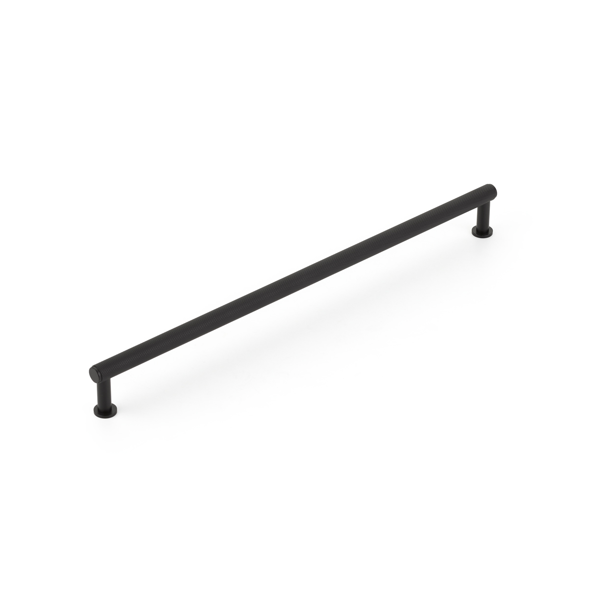 Schaub Pub House, 12 Inch cc, Knurled Matte Black Pull