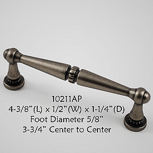 Residential Essentials 10211 Cabinet Pull in Aged Pewter
