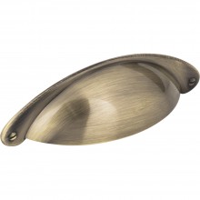 Hardware Resources Lyon 3 inch CC Cup Pull in Brushed Antique Brass