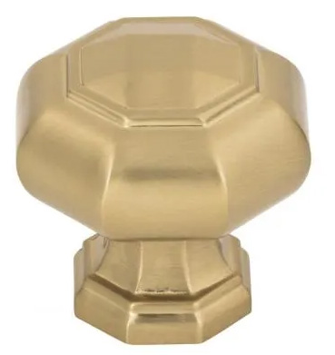 Atlas Homewares Elizabeth Knob 1 1/4 Inch Warm Brass