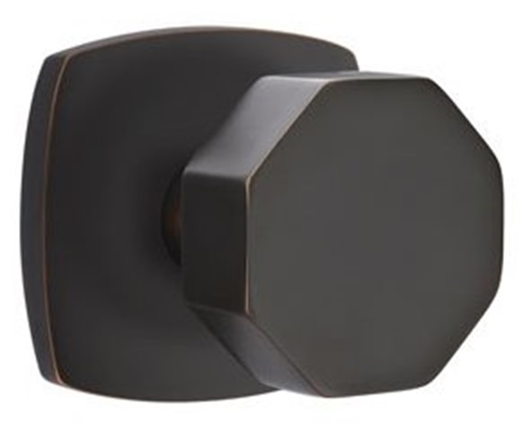 Emtek Octagon Modern Door Knob with Urban Modern Rosette