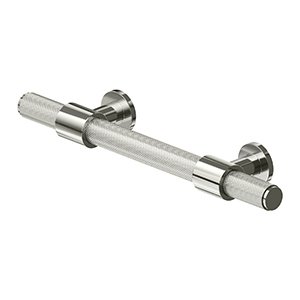 Deltana 4 Inch Center To Center, Knurled Pull, Polished Nickel
