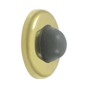 Deltana Solid Brass 2 1/2 Inch Diameter, Convex Wall Mount Bumper