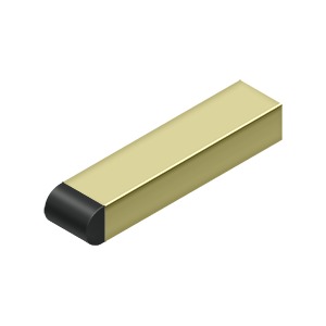 4 Inch Contemporary Half-Cylinder Tip Baseboard Bumper, Solid Brass
