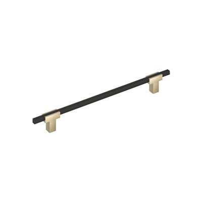 Amerock Urbanite 8-13/16 Inch cc Cabinet Pull Golden Champagne/Matte Black