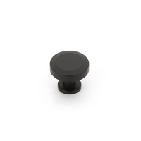 Schaub Heathrow 1 1/4 inch Diameter Round Knob in Matte Black