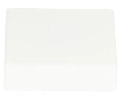 Atlas Homewares Thin Square Knob 1 1/4 Inch High White Gloss