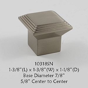 Residential Essentials 10318 Cabinet Knob in Satin Nickel