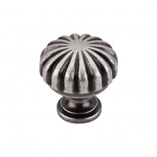 Top Knobs M1596 Somerset II Melon 1 1/4 Inch Knob Pewter Antique