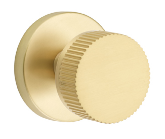 Emtek Conical Straight Knurled Door Knob with Disk Rosette