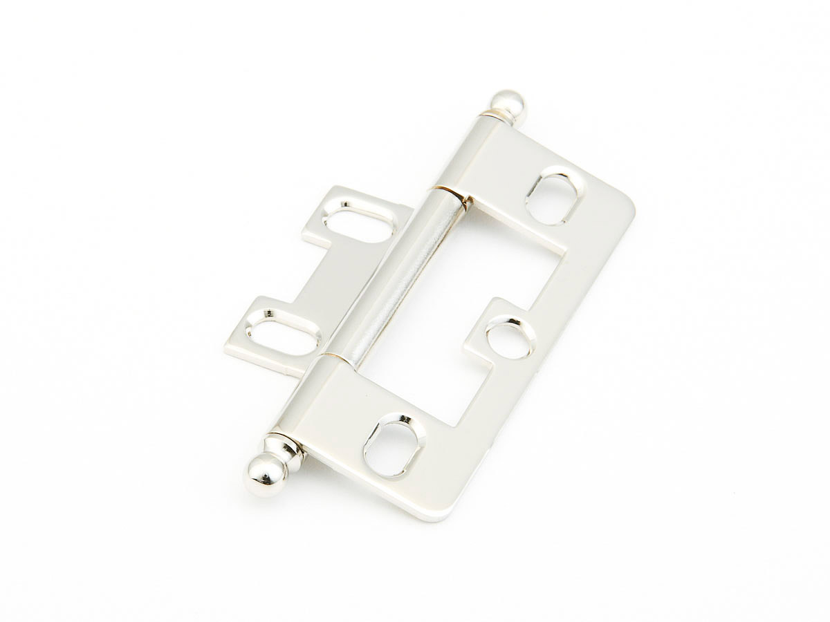 Schaub Ball Tip Non-Mortise Polished Nickel Hinge