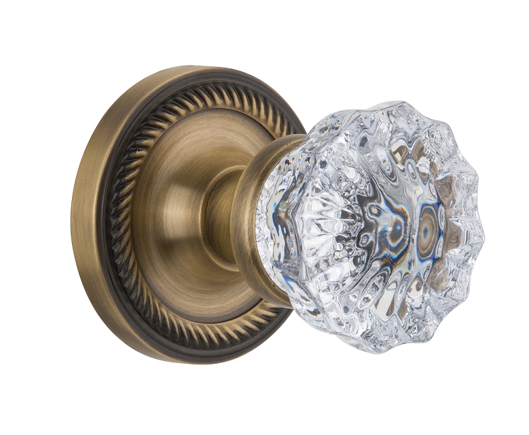 Nostalgic Warehouse Rope Rosette with Crystal Knob