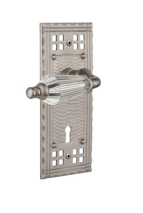 Nostalgic Warehouse Craftsman Plate and Parlour Knob - Mortise Lock
