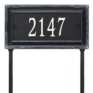 Whitehall Personalized Gardengate Plaque - Grande - Lawn - 1 line