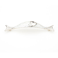 Schaub Mother of Pearl 4-1/2 Inch CC Fish Cabinet Pull