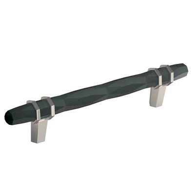 Amerock London 5-1/16 Inch cc Cabinet Pull Black Bronze/Satin Nickel