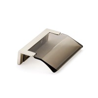 Schaub Positano 32 mm CC Smoke Arched Cabinet Pull in Satin Nickel
