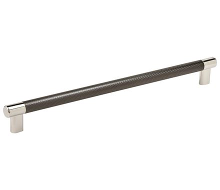 Amerock Esquire 12 5/8 Inch CC Cabinet Pull Polished Nickel/Gunmetal