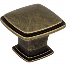 Hardware Resources Milan 1 1 3/16 inch Cabinet Knob in Distressed Antique Brass