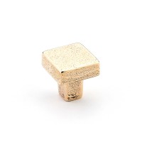 Schaub Vinci Square Knob 1 1/4 inch dia Natural Bronze