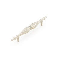 Schaub Cantata 5 inch CC Cabinet Pull in White Brass