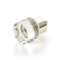 Schaub City Lights 1 1/8 inch Dome Glass Knob in Polished Nickel