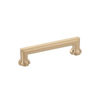 Schaub Empire 4 inch CC Cabinet Pull in Signature Satin Brass