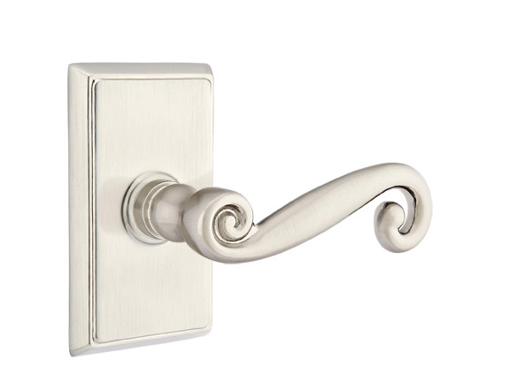 Emtek Rustic Lever with Rectangular Rosette