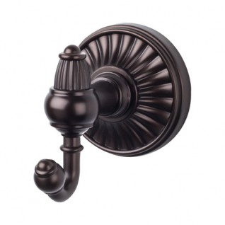 Top Knobs TUSC2ORB Tuscany Double Towel or Robe Hook Oil Rubbed Bronze