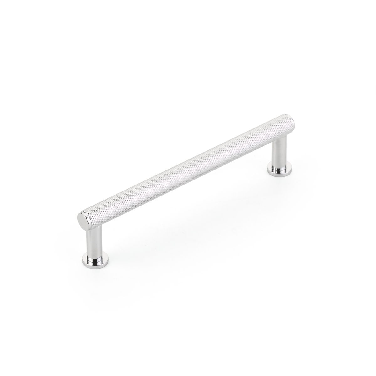Schaub Pub House, 5 Inch cc Knurled Polished Chrome Pull